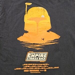 Star Wars Empire Strikes Back Boba Fett Graphic T-Shirt Black Mad Engine Medium‎